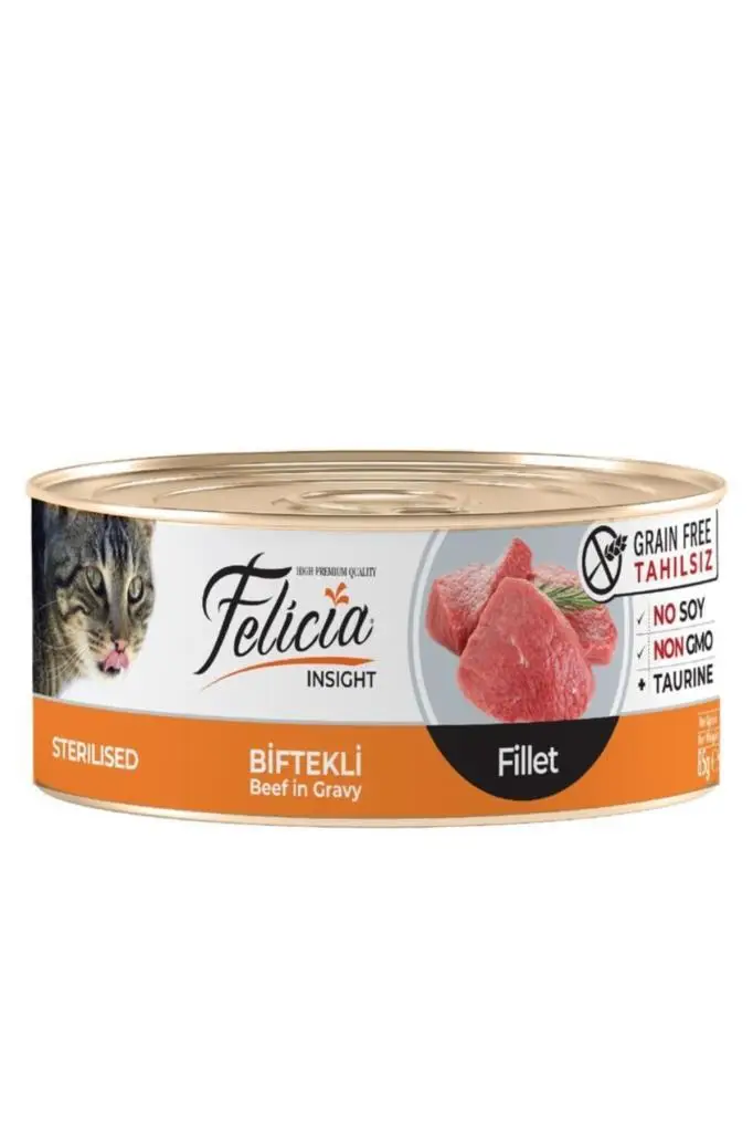 Felicia Sterilised Biftekli Fileto Tahılsız Kedi Konservesi 85 gr