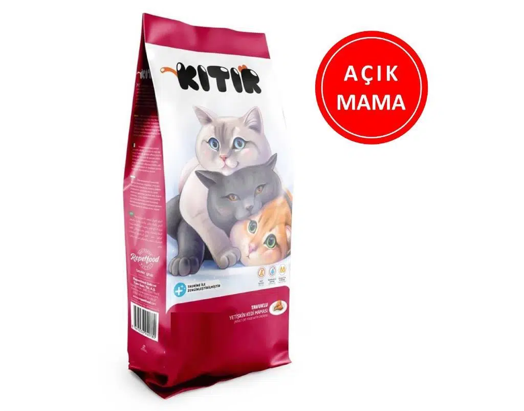 Kıtır Tavuklu Yetişkin Kedi Maması 1 Kg AÇIK