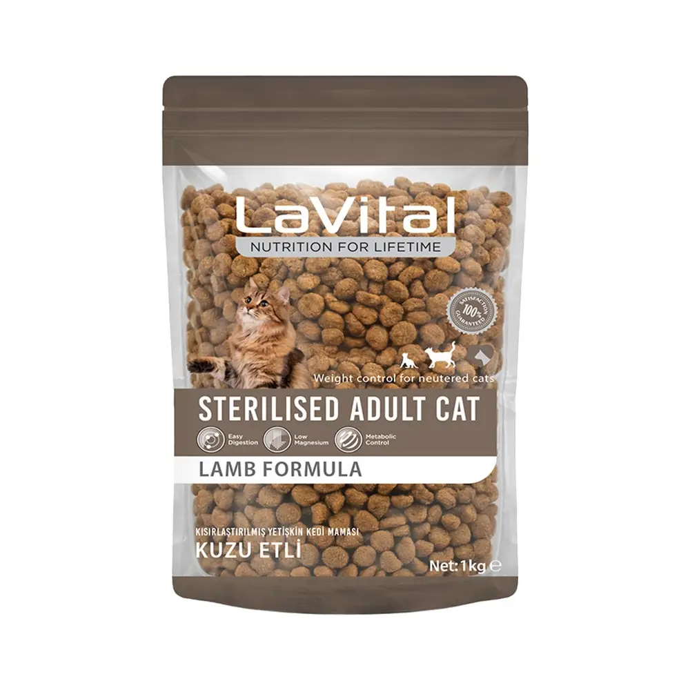 Lavital Sterilised Lamb Kuzulu Kısır Kedi Maması 1 Kg