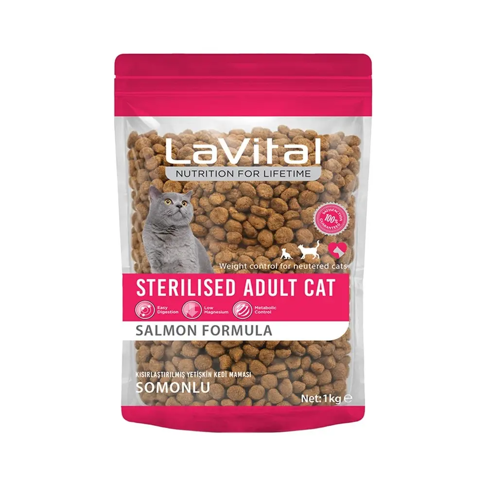 Lavital Sterilised Somonlu Kısır Kedi Maması 1 Kg