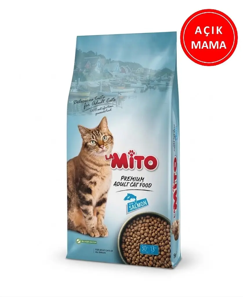 Mito Somonlu Balıklı Yetişkin Kedi Maması 1 Kg AÇIK