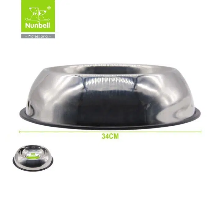 Nunbell Çelik Mama Kabı Oval 34cm