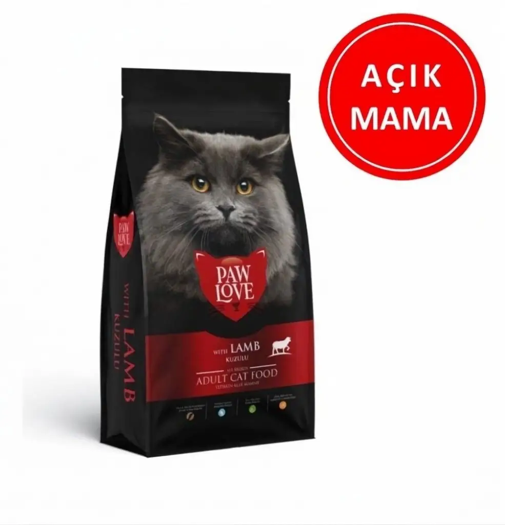 Paw Love Kuzulu Kedi Maması 1 Kg AÇIK