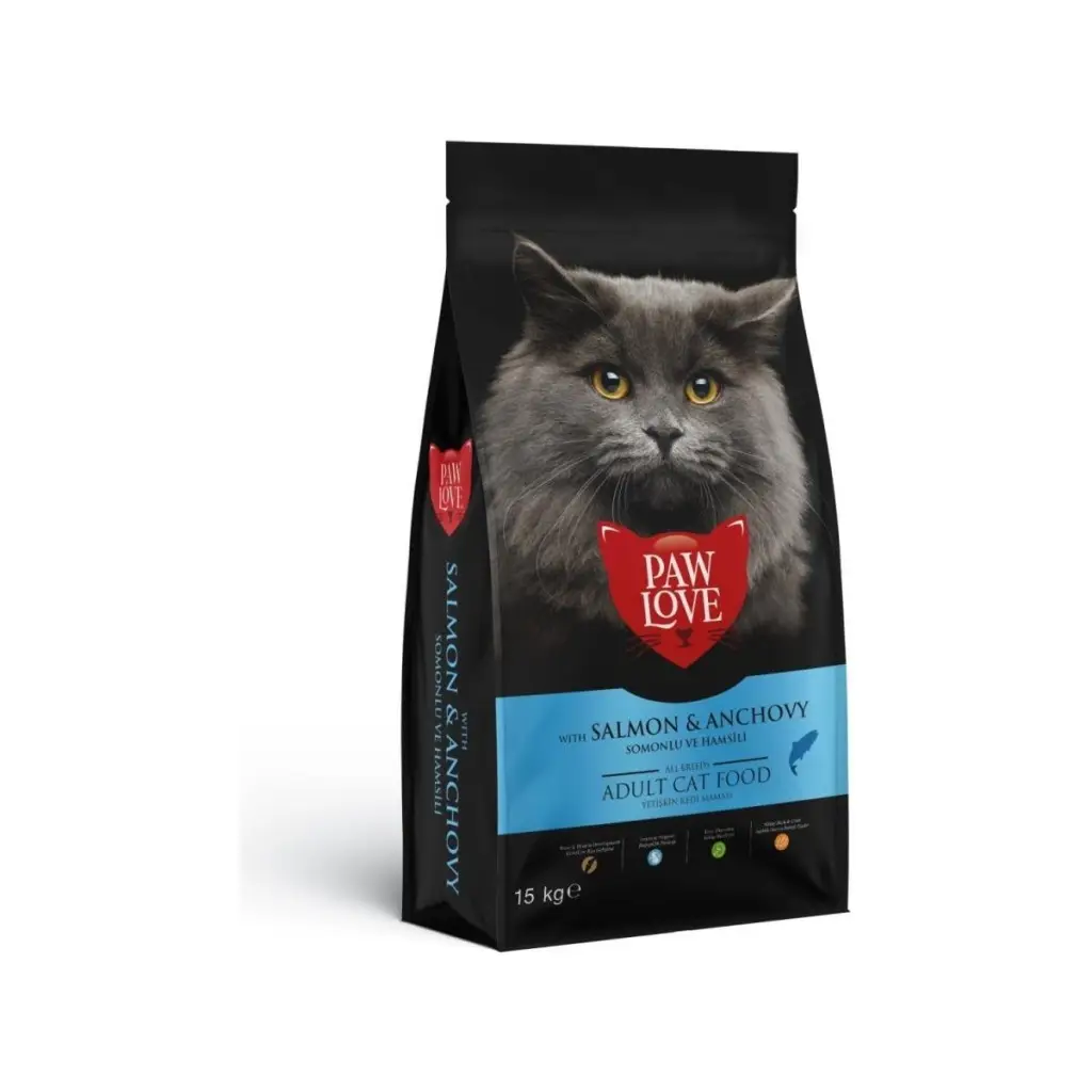 Paw Love Somonlu Hamsili Kedi Maması 15 Kg