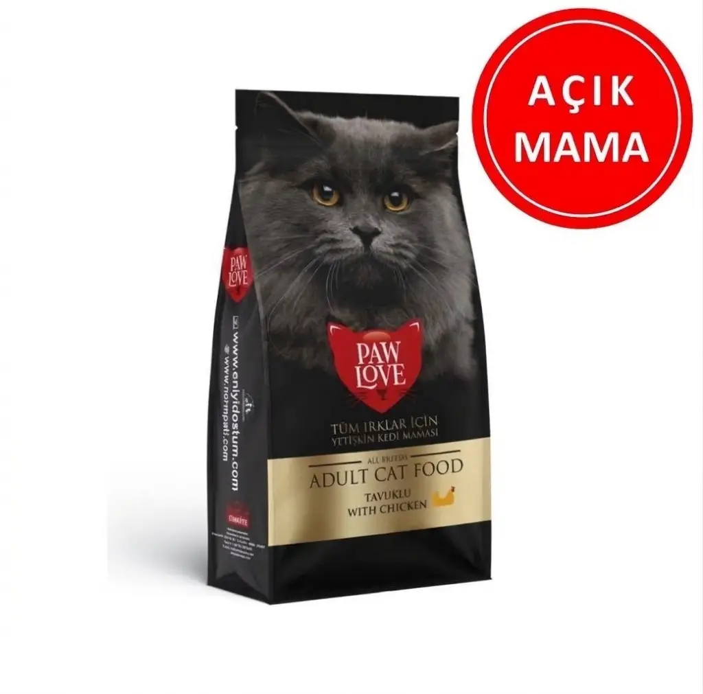 Paw Love Tavuklu Kedi Maması 1 Kg AÇIK