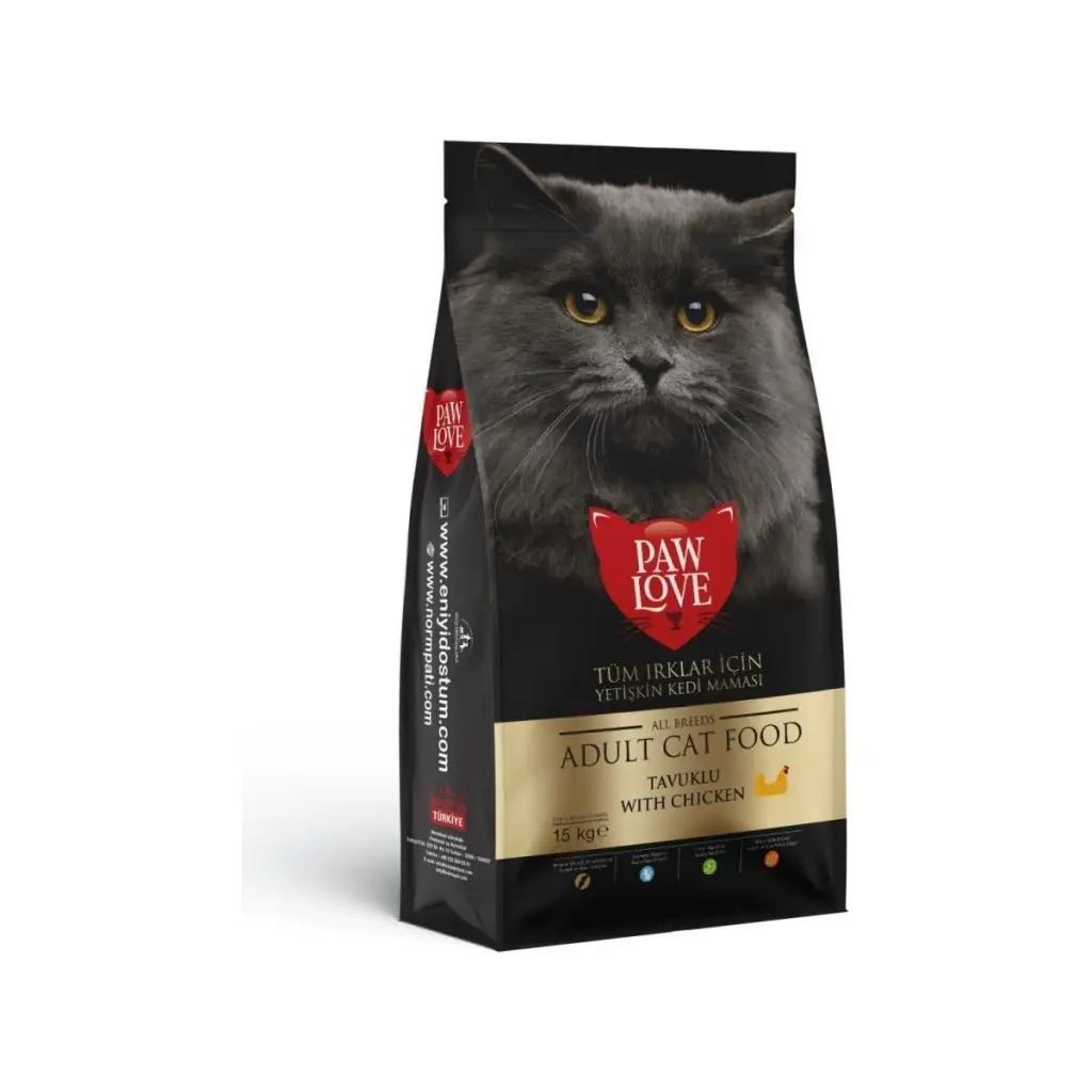 Paw Love Tavuklu Kedi Maması 15 Kg