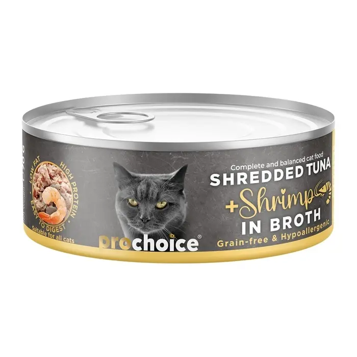ProChoice Tiftiklenmiş Tuna Balıklı & Karidesli Yaş Kedi Maması 70 gr