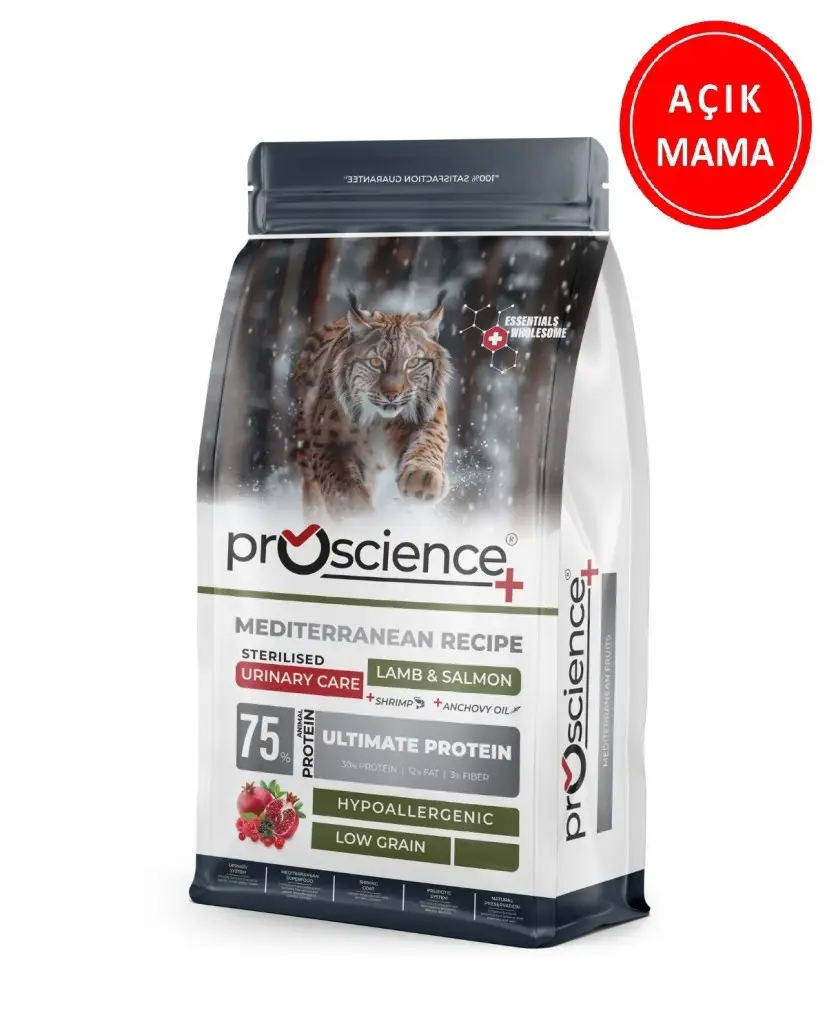 Proscience Kuzu Etli ve Somonlu Kısırlaştırılmış Kedi Maması 1 Kg AÇIK