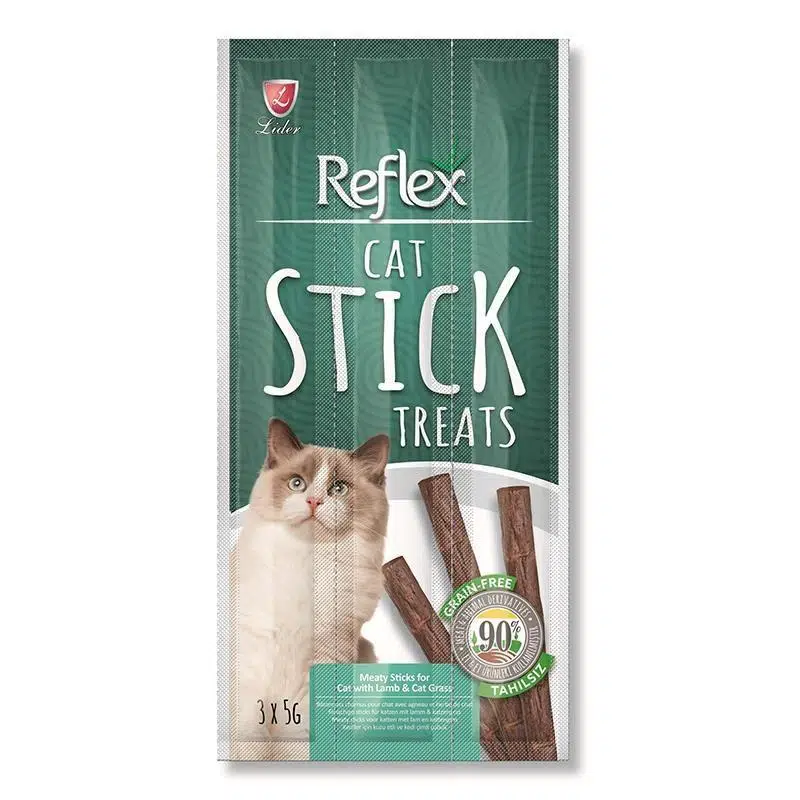 Reflex Cat Stick Kuzu Etli Tahılsız Kedi Ödül Çubuğu 5 Gr 3'lü