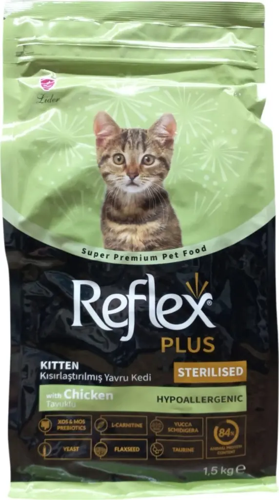 Reflex Plus Sterilised Yavru Kedi Tavuklu Kısır Kedi Maması 1,5 Kg