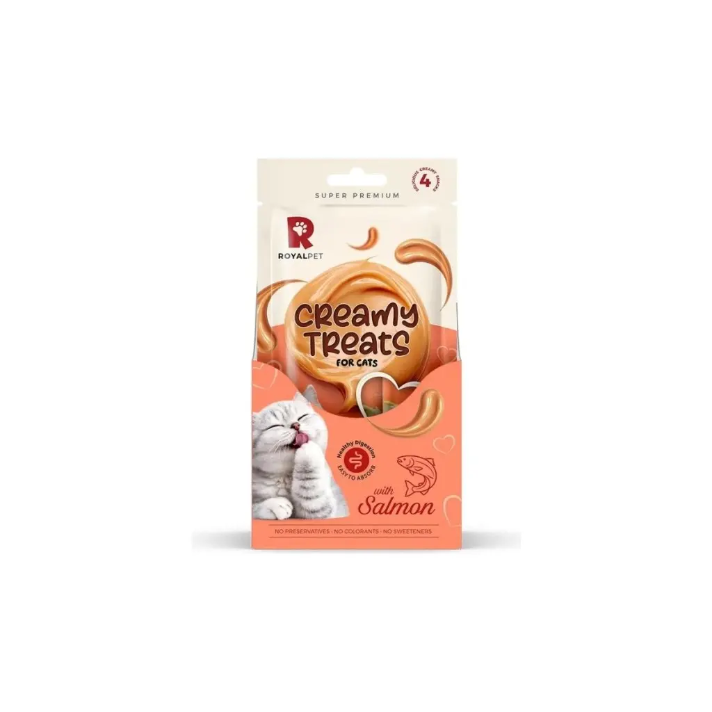 Royalpet Kediler İçin Somonlu Krema Ödül Maması 4x14gr