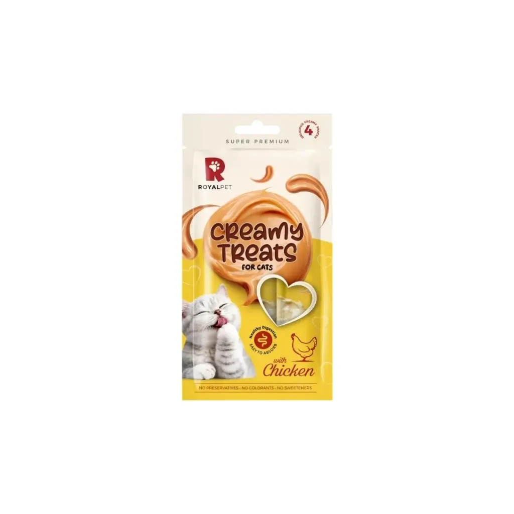 Royalpet Kediler İçin Tavuklu Krema Ödül Maması 4x14gr