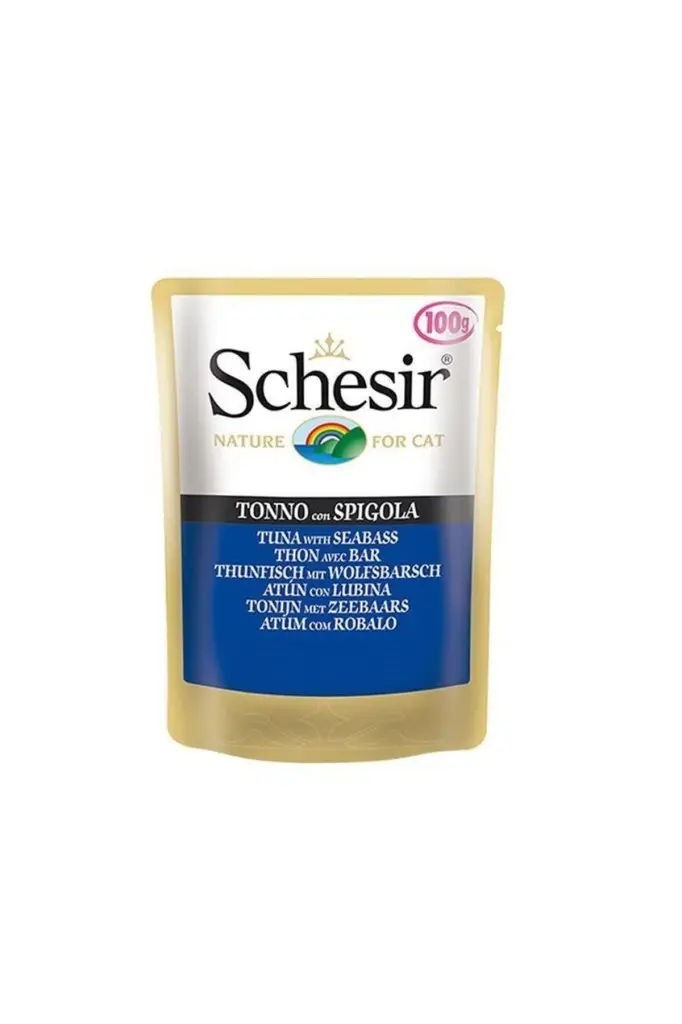 Schesir Pouch Jelly Ton Balıklı ve Levrekli Kedi Konservesi 85 Gr